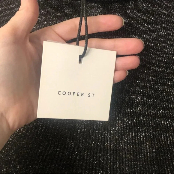 Cooper St Women’s Alice Knit Black with Silver Metallic Dress Size Large NWT - Picture 5 of 13